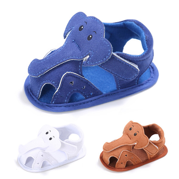 Cartoon Elephant Shoes Baby Boys Girls Summer Lovely Shoes Soft Leather First Walker Skid-Proof Beauty Cute Kids Prewalker