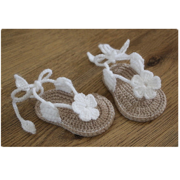 baby girl Toddler shoes Crochet Handmade Woolen Crochet Knit soft bottom summer kids shoes 6-12M chaussure bebe fille