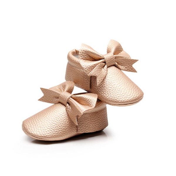 2019 new bowknot baby shoes leather baby girl shoes toddler shoes Moccasins Soft First Walker Shoe Newborn Shoe Baby Sneakers A4579