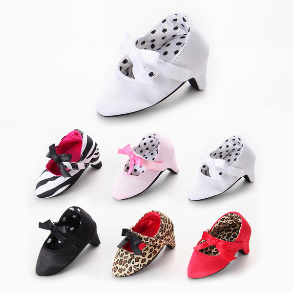 Fashion New Sweet Lovey Newborn Baby Girls Princess Soft Soled Anti-Slip Infant Shoes Crib Babe Toddler Mary Jane Bow High Heels