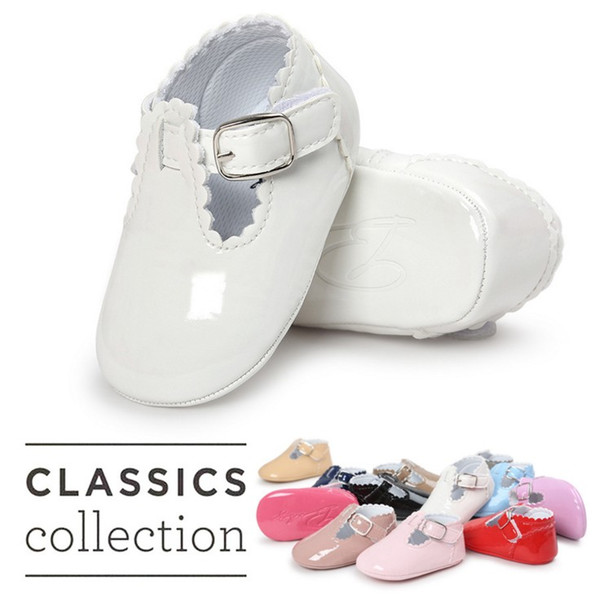 Fashion newborn baby new toddler baby girls boys PU leather crib shoes baby girls anti-slip shoes soft sole sneakers