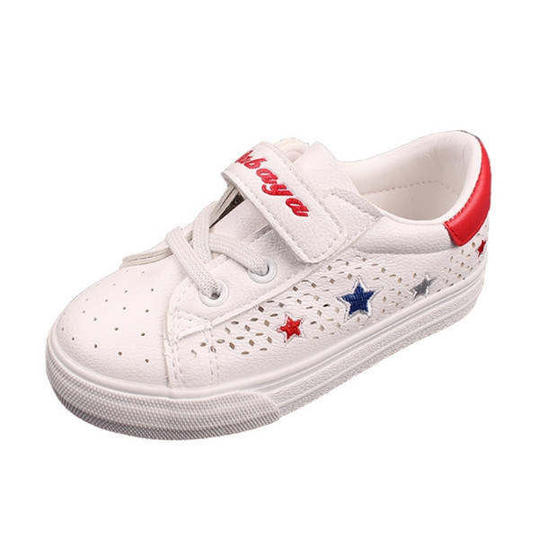 Children's shoes 2018 autumn fashion new boys white shoes girls casual sports breathable shoes trend wild