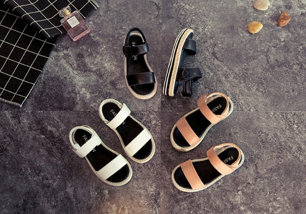 Girls sandals 2018 new baby Korean version of the little princess summer children's shoes fashion girls big children's beach shoes