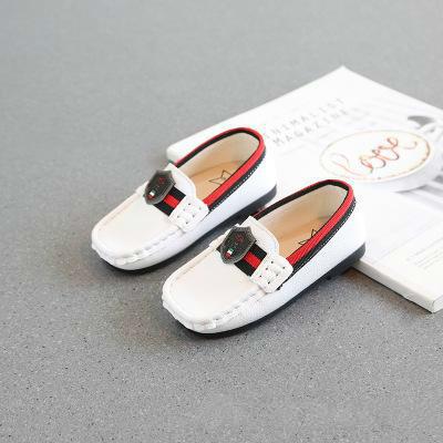 Spring New Square Mouth Princess Little Leather Shoe For Kids Boys Toddler Girl Party Shoes Flats Loafers White Black