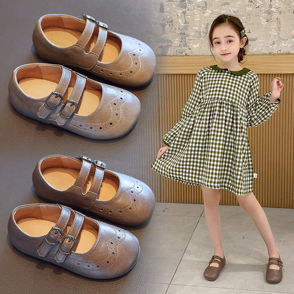 AAdct 2020 kids flat shoes for girls spring autumn new princess girls shoes soft sole fashion baby shoes