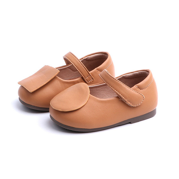 Girls Shoes 2019 Spring New Children's Leather Princess Walking Shoe Rubber Soft Bottom Toddler Baby First Walkers 1 2 years