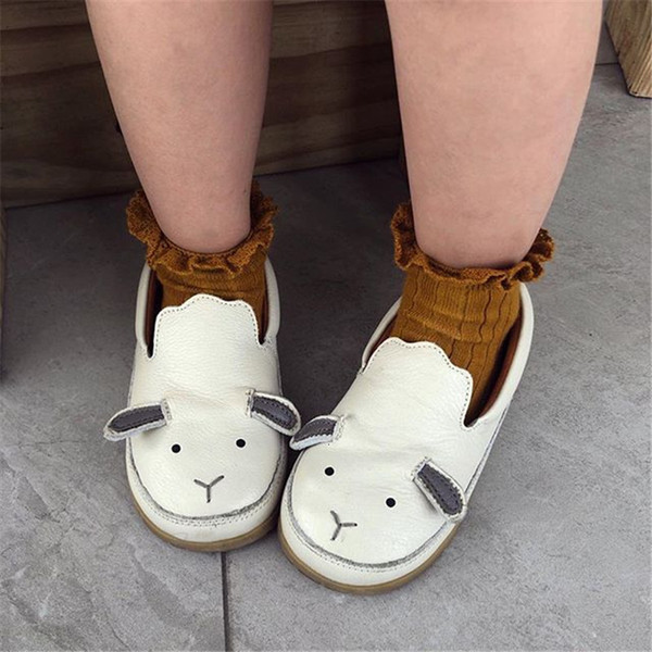 Kids Leather Shoes Baby Handmade Leather Shoes Donsje Danish Cowhide Cartoon Animal Little Girl