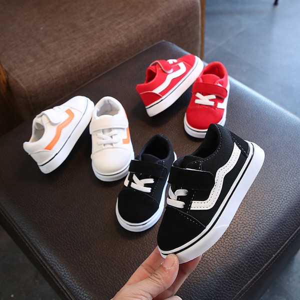 Quality Children Canvas Shoes White+Red+Black Breathable Comfortable Kids Casual Sneakers Boys Girls Toddler Shoes Baby Summer Spring Autumn