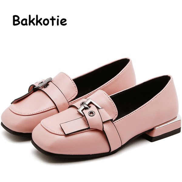 Bakkotie 2019 Autumn Kids Fashion Pu Leather Shoes New Baby Girls Sweet Pink Party Shoes Princess Fashion Black Dress