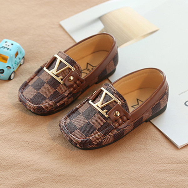 Luxury Kids Shoes boat type baby soft shoes children PU soft bottom girls boys newborn children sports Casual shoes