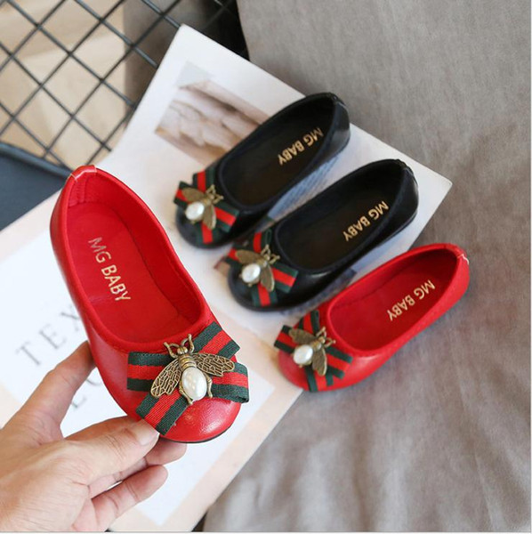 Baby Girl Leather Shoes Kids Children Fashion Girls Princess Dress Shoes Candy Color Bow Party Dance Shoes