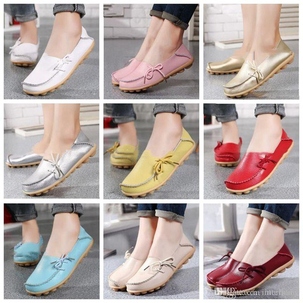 Lazy Shoes Flat Doug Shoes Loafers Sandals Nurses Mother Shoe Summer Flats Lace-up Chaussures Casual Sports Shoes Genuine Leather Shoe B5068