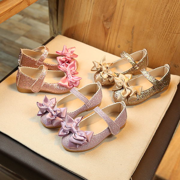 Children Kids Girls Ballet Flats Princess Bridesmaid Wedding Party School Shoes flat casual shoes