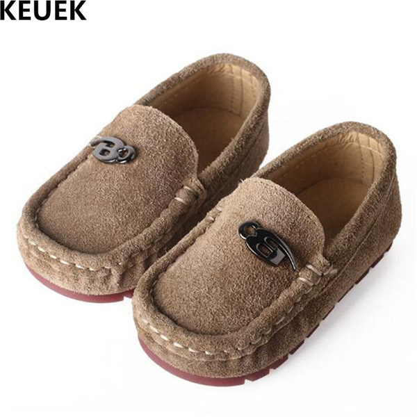 New Khaki Genuine Leather Baby Shoes Toddler Black Single Shoes Children Leather Boys Loafers Kids Flats Casual 02