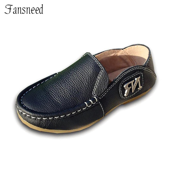 Children's shoes boys genuine leather Peas casual shoes spring and autumn England models new leather size 21-35
