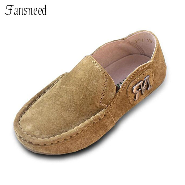 Boys genuine leather shoes retro color casual shoes sports 2018 spring models Korean tide Peas England tide leather
