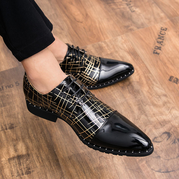 Boys shoes business dress Korean youth fashion pointed wedding shoes lazy men's