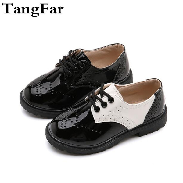 New Boys Leather Shoes Fashion Causal Kids School Shoes Formal Wedding For Girls Flat Loafers