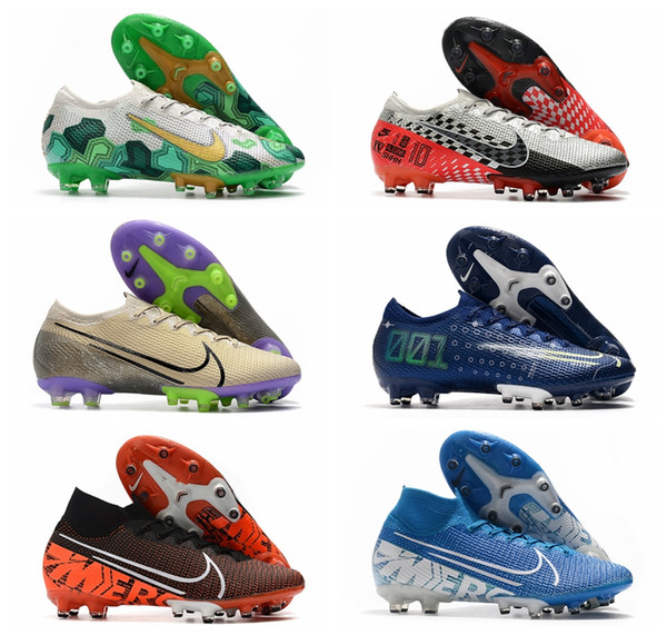 2020 mens soccer shoes Mercurial Vapors 13 Elite AG CR7 soccer cleats Superfly 7 Elite SE AG football boots Ronaldo Neymar top quality