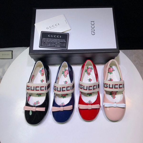 2019 new baby shoes children's leather girls princess shoes fashion wild original children's British small shoes G024