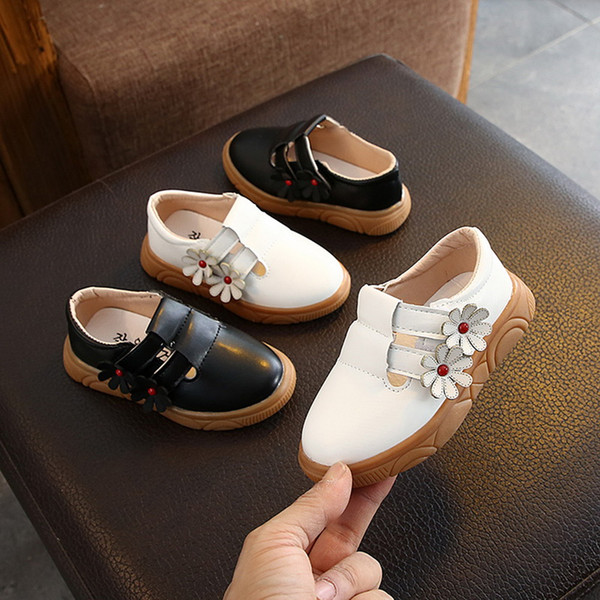 2020 Spring Girl Leather Shoes School Autumn Party Big Kids Princess Wedding Children Bow-knot Shoes Plus Size 21-35