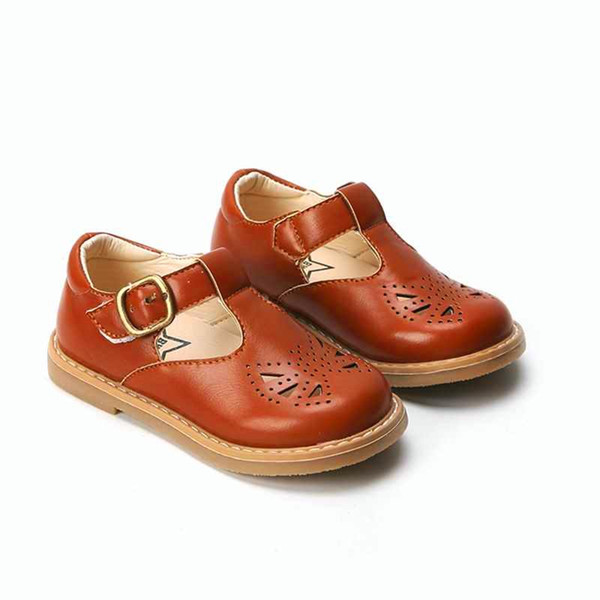 Baby Girl Small Leather Shoes Toddler Girl Shoes For Children's Footwear Princess Hollow Black Breathable Non-slip Child