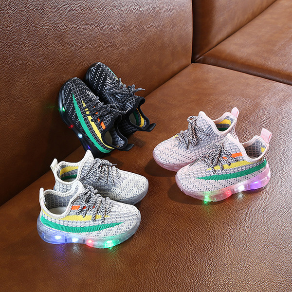 2020 NEW Kids Sneakers Boys Shoes Baby Shoes Chaussures Enfants Kids Trainers Flash Light net Shoes sneaker Boys Sneakers