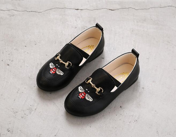 Fashion Toddler Girls Shoes Kids Shoes Horse Bit Buckle Embroidery Luxury Shoes Spring And Autumn Children Loafers