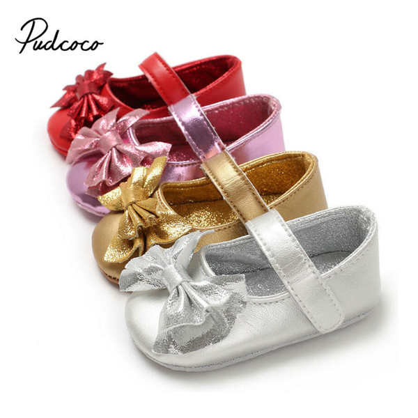 2020 Newest Autumn Girls leather shoes Children girls baby princess bowknot sneakers party shoes Kids dance shoes Rubber Bottom