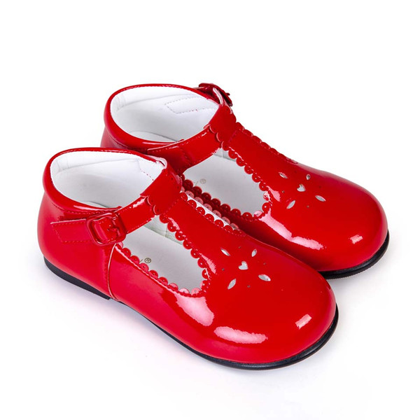 Pettigirl 2019 Party Shoes Baby Girls Shoes Red Pink White Microfiber Leather Handmade Kids Shoes (Without Shoe Box)