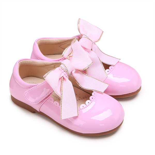 Pettigirl Pink Infant Toddler Shoes For Baby Girls Microfiber Leather PU Shoes For Kids Party Wear (Without Shoe Box)