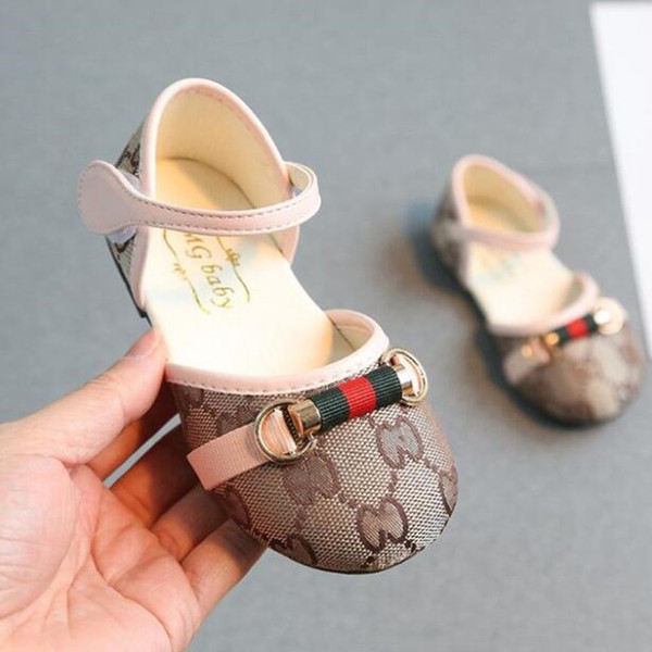 Retail Spring and Autumn Baby Shoes Newborn Classic Bee Flat Shoes Anti-slip Infant Baby Girls Shoes Free Shipping