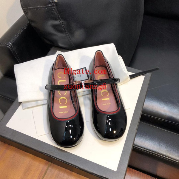high end girls shoes leather casual girls black red fashion comfortable flat sneakers size 26-35 yt-009