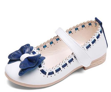 2017 Baby Girls Leather Shoes Child Girls Sandals Shoes for Girls Leather Princess Shoe Kids Bow Leather Shoes