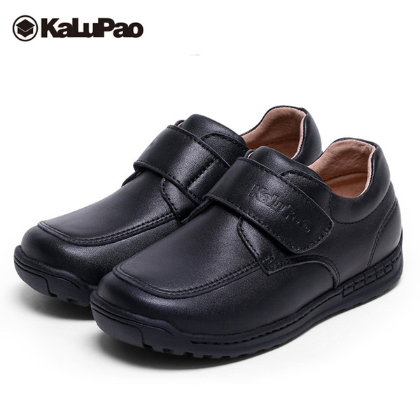 Kalupao Boys leather shoes cow muscle outsole breathable anti slip autumn spring kids boys genuine leather school party shoes