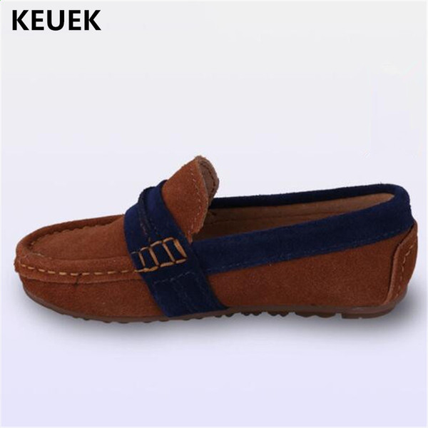 New Children Dress Shoes Genuine Leather Loafers Boys Leather Shoes Baby Toddler Moccasins Student Kids Parental 041