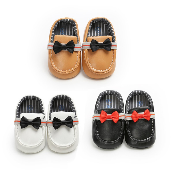 2019 Brand New Fancy Infant Baby Boy PU Leather Soft First Walker Shoe Prewalker Crib Shoe