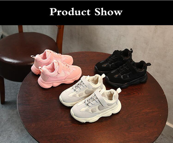 New Designer Brand Kids Shoes Baby Toddler Run Sneakers Kanye West YZ 500 Running Shoes Infant Children Boys Girls Shoes