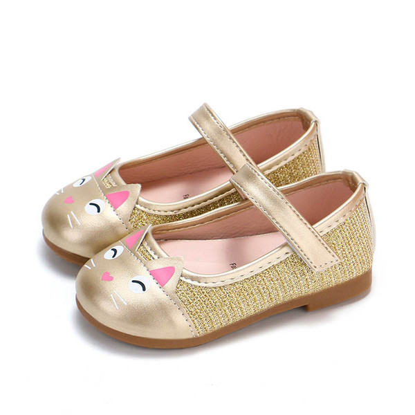 2019 Spring Autumn Fashion new cute kids shoes Girls toddler shoes leather princess shoe Party Baby Kids Designer Shoes Girls Footwear A2814