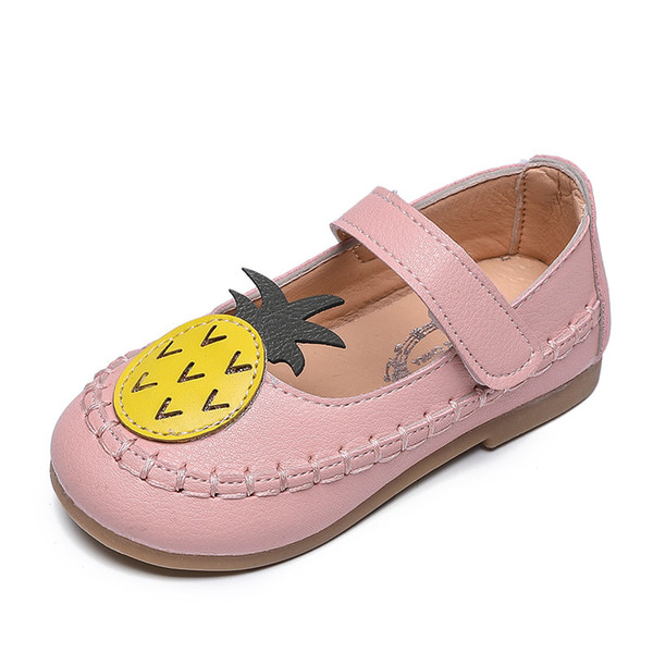 AFDSWG PU kids boys leather shoes black princess flat shoes pink leather toddler white child shoe girl princess