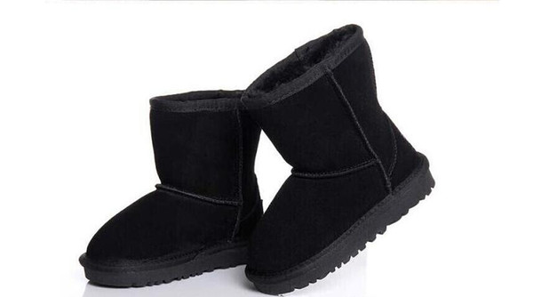 2015 XMAS GIFT Australia brand Snow boots boy/girl real cowhide boots, waterp roof warm children's boots Fashionable boots for Kids25-34