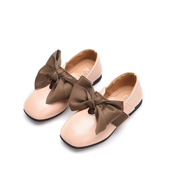 2019 new Girls Dress Shoes Bows kids shoes Pu leather girls shoes Fashion princess shoe Childrens Shoe Girls Footwear A3428
