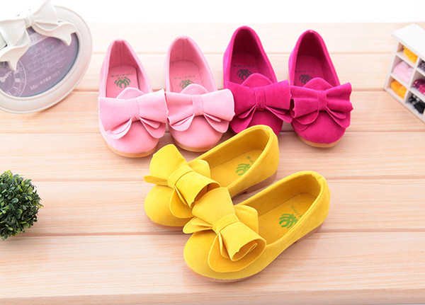 Girls Shoes Children Fashion Princess Shoes Kids Big Bow Shoes Candy Colors for 1~7 Y Girls