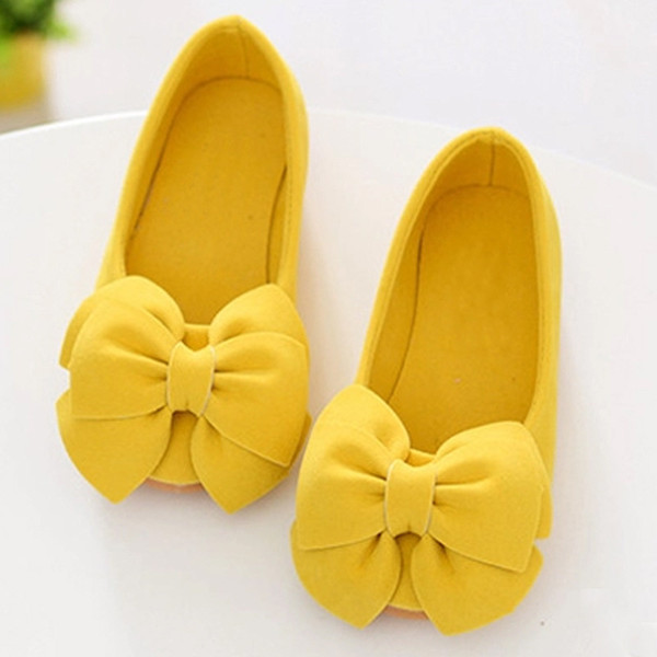 1-6Y Toddler Kid Baby Girl Shoes Bow Flat Casual Single Shoes Soft Slip-on Princess Party Shoes
