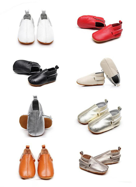 2017 new Baby Shoes Toddler Kids Genuine Leather Cowhide Baby Shoes First Walker Soft Soled Shoes
