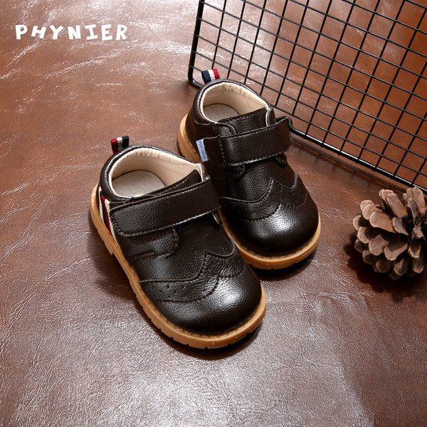 Infant Leather Shoes Spring 2019 British Style Children Boys Fashion Single Shoes Baby Girls