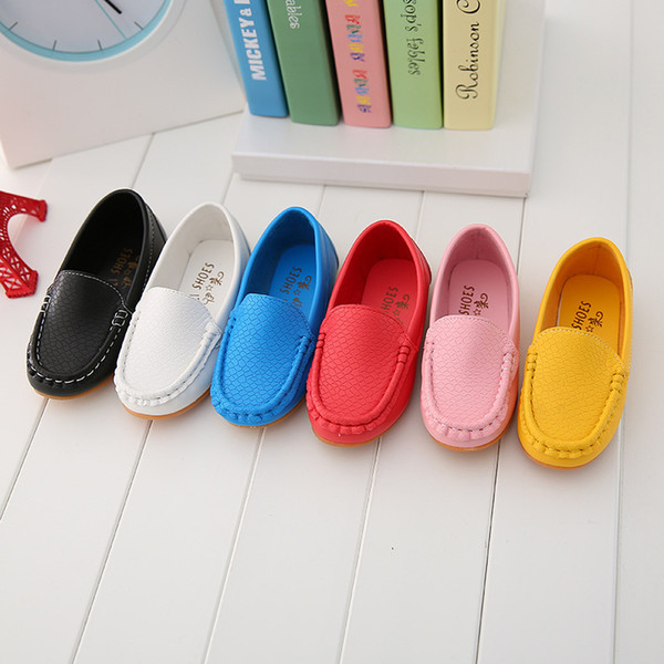 Bekamille Children Shoes 2018 Girls Boys Shoes High Quality Leather Kids Sneakers Soft Bottom Breathable Child Loafers