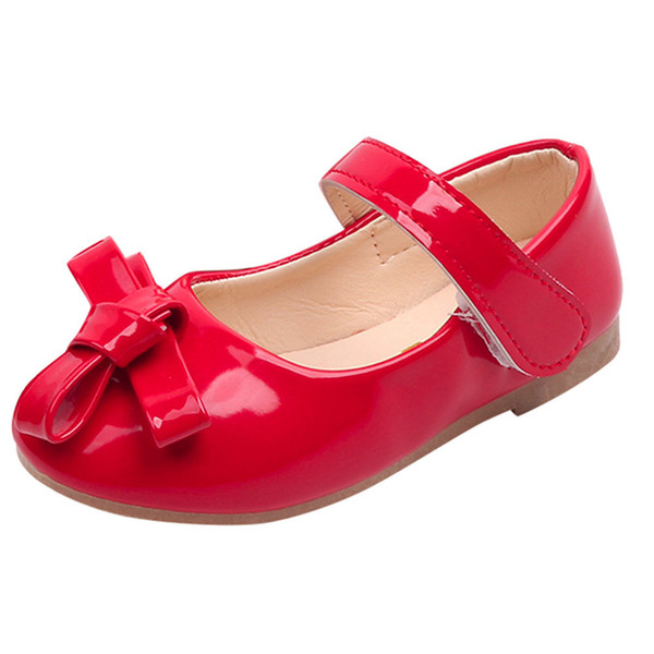 good quality Baby Children Shoes Kids Girls Bowknot Solid Princess Shoe Casual Sneaker Single Shoes sapato infantil cocuk ayakkabi
