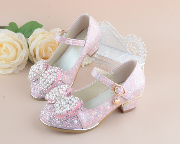 Hot Sale Autumn Girls Leather Shoes Flat shoes Girl Party Kids Dance Princess Shoes Flower Children Wedding