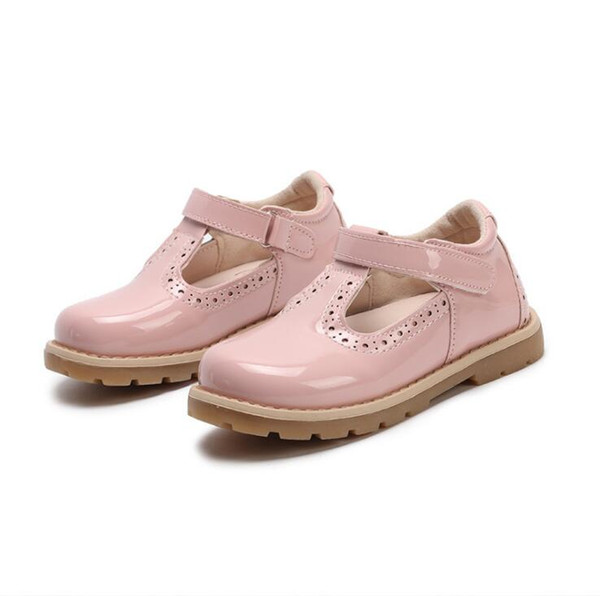 Kids Shoes Princess Girls School Shoes Red Pink Black Children Leather Party Dress Flat Little Girls Shoes Baby Casual Sneaker for 1-7 years